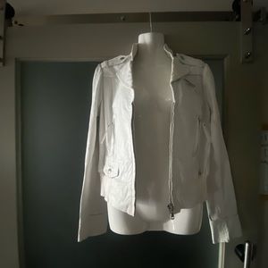 Medium White Leather Jacket by Miss Sixty